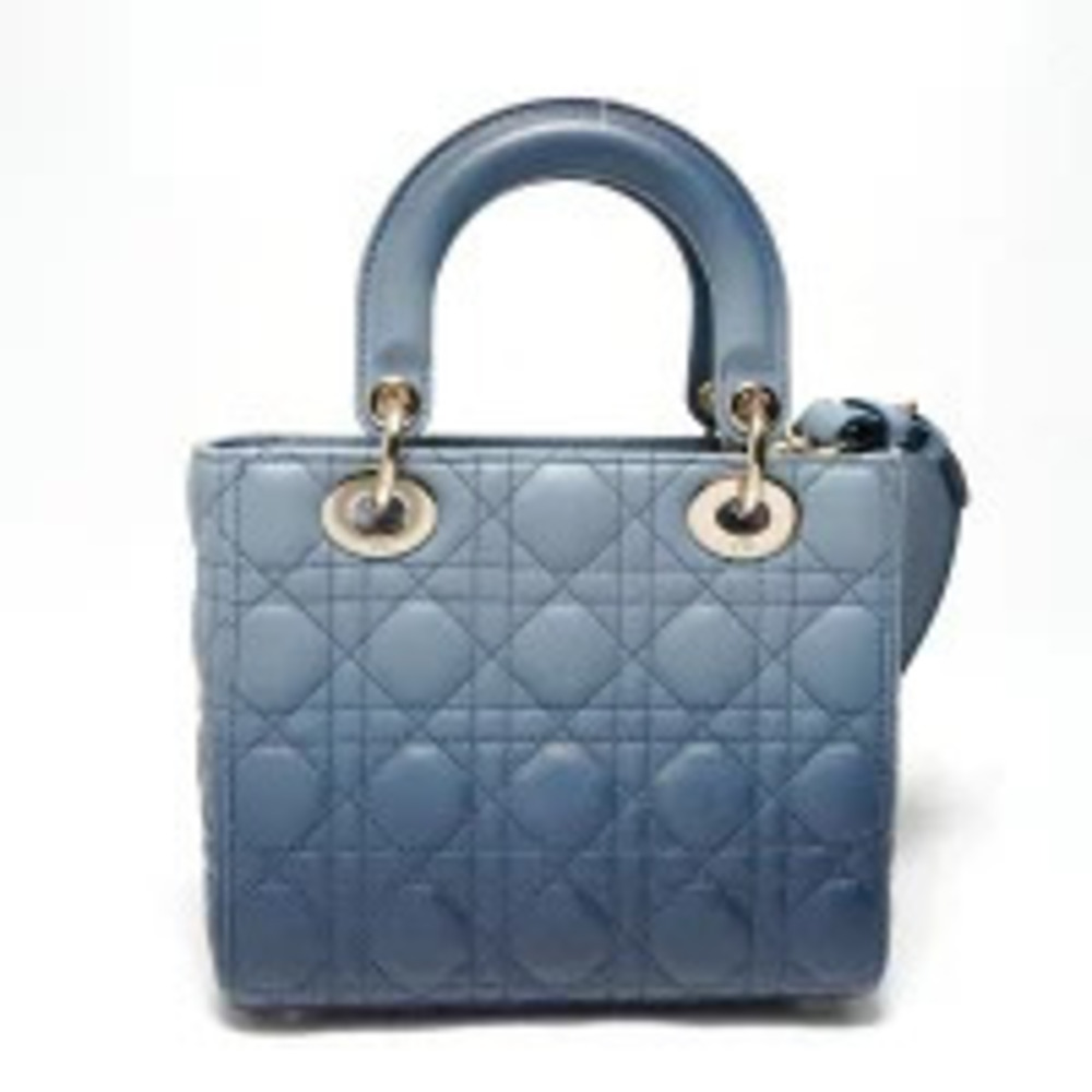 Christian Dior Lady Cannage Handbag Blue